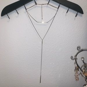 Long Silver necklace